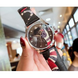 Gucci Garden 38mm Dial Leather Strap Watch For Women Black