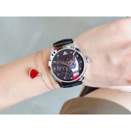 Gucci Garden 38mm Dial Leather Strap Watch For Women Black