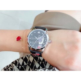 Gucci Garden 38mm Dial Leather Strap Watch For Women Black