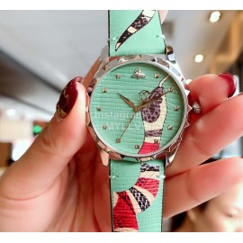 Gucci Garden 38mm Dial Leather Strap Watch For Women Green