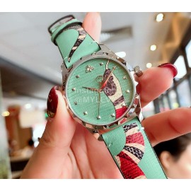Gucci Garden 38mm Dial Leather Strap Watch For Women Green