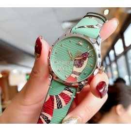 Gucci Garden 38mm Dial Leather Strap Watch For Women Green