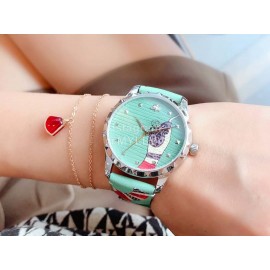 Gucci Garden 38mm Dial Leather Strap Watch For Women Green
