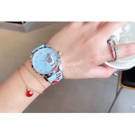 Gucci Garden 38mm Dial Leather Strap Watch For Women Blue