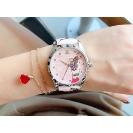 Gucci Garden 38mm Dial Leather Strap Watch For Women Pink