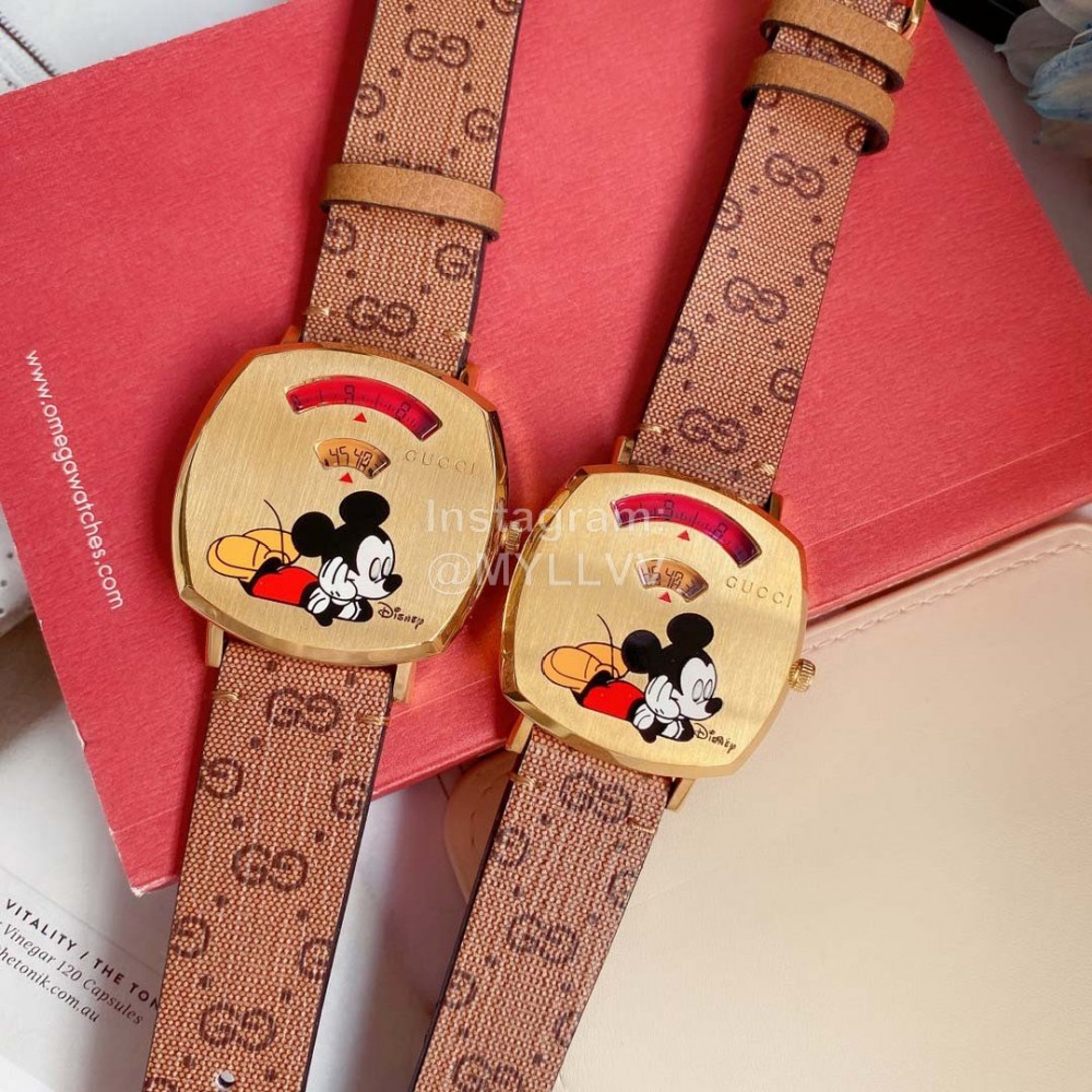 Disney Gucci Grip Fine Steel Case Watch For Men And Women