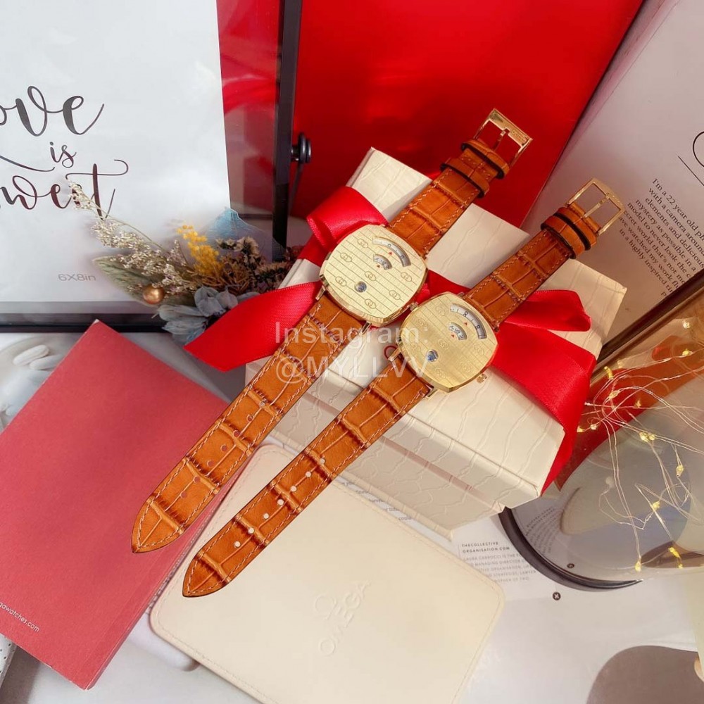 Disney Gucci Grip Fine Steel Case Leather Strap Watch For Men And Women