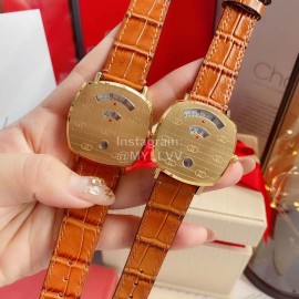 Disney Gucci Grip Fine Steel Case Leather Strap Watch For Men And Women