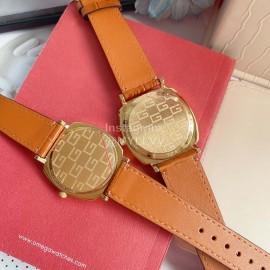 Disney Gucci Grip Fine Steel Case Leather Strap Watch For Men And Women