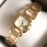Gucci Original Fashion Hollow Strap Watch Gold