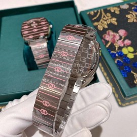 Gucci Steel Strap Luminous Watch For Men And Women Pink