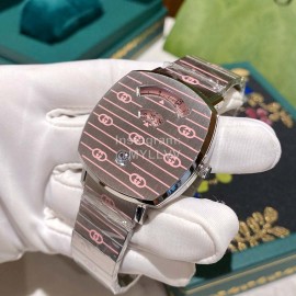 Gucci Steel Strap Luminous Watch For Men And Women Pink