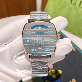 Gucci Steel Strap Luminous Watch For Men And Women Blue