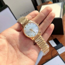Gucci G-Timeless Steel Strap Watch Gold