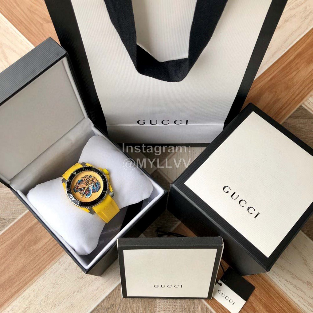 Gucci Fashion 40mm Dial Divers Watch Yellow