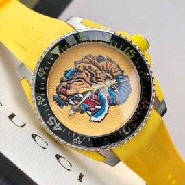 Gucci Fashion 40mm Dial Divers Watch Yellow