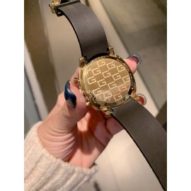 Gucci Grip Series Fashion Interlocking Double G Rubber Strap Watch