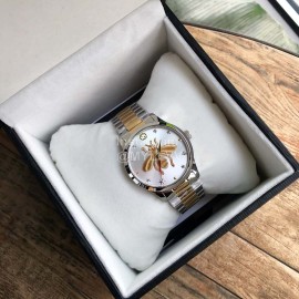 Gucci Bee Pattern 316 Fine Steel Strap Watch