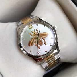 Gucci Bee Pattern 316 Fine Steel Strap Watch
