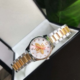 Gucci Bee Pattern 316 Fine Steel Strap Watch