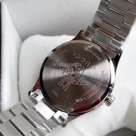 Gucci Bee Pattern 316 Fine Steel Strap Watch