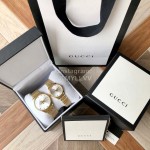 Gucci Bee Pattern Pointer Quartz Watch Gold