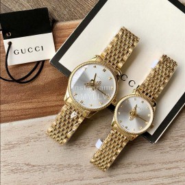 Gucci Bee Pattern Pointer Quartz Watch Gold