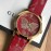 Gucci Butterfly Pattern Leather Strap Watch