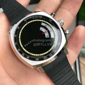 Gucci Grip Series Fine Steel Dial Watch Black