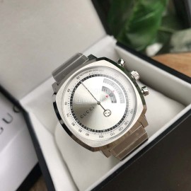 Gucci Grip Series Fine Steel Dial Watch Silver
