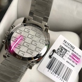 Gucci Grip Series Fine Steel Dial Watch Silver