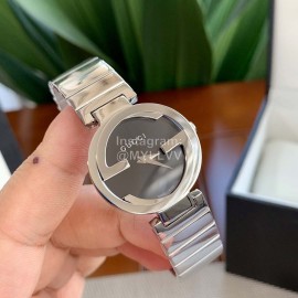 Gucci Double G Dial Sapphire Glass Steel Strap Watch