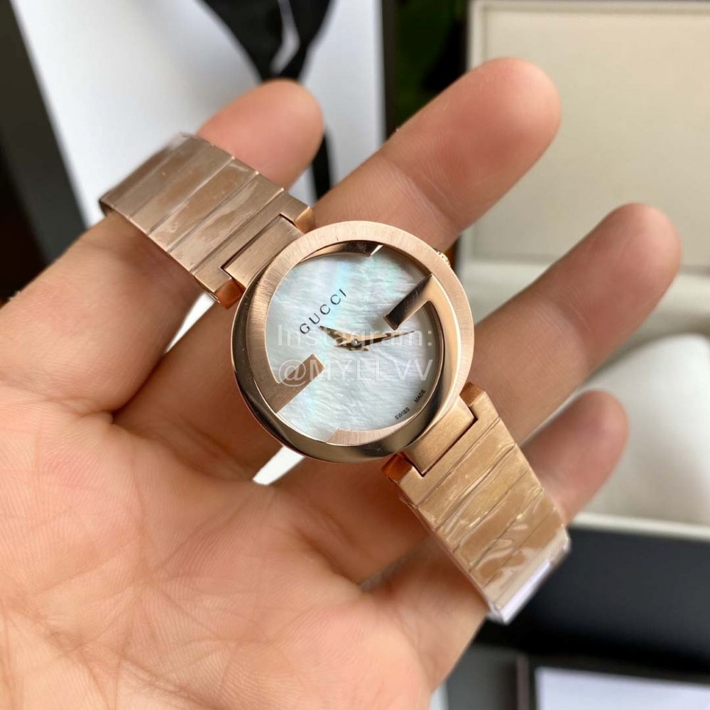 Gucci New Double G Sapphire Glass Watch For Women