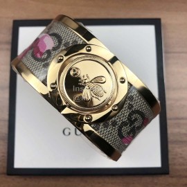 Gucci Stainless Steel Gold Plated Case Watch For Women