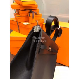 Hermes Black Herbag 39cm Handbag Crossbody Bag 