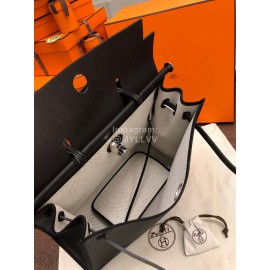 Hermes Black Herbag 39cm Handbag Crossbody Bag 