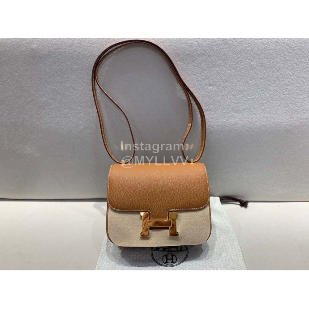 Hermes Constance 18cm Epsom Leather Crossbody Bag Brown
