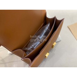 Hermes Constance 18cm Epsom Leather Crossbody Bag Brown