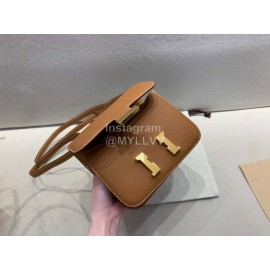 Hermes Constance 18cm Epsom Leather Crossbody Bag Brown