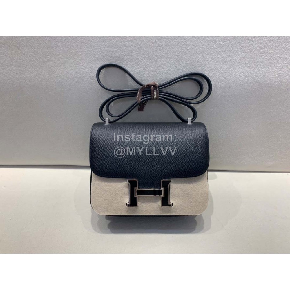 Hermes Constance 18cm Epsom Leather Crossbody Bag Black