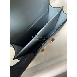 Hermes Constance 18cm Epsom Leather Crossbody Bag Denim Blue