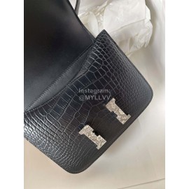 Hermes Constance 18cm Epsom Leather Black Crossbody Bag
