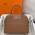 Hermes Bolide Epsom Leather Handbag Brown