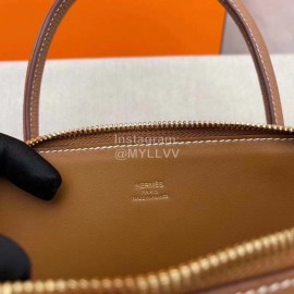 Hermes Bolide Epsom Leather Handbag Brown