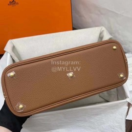 Hermes Bolide Epsom Leather Handbag Brown