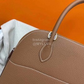 Hermes Bolide Epsom Leather Handbag Brown
