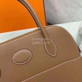 Hermes Bolide Epsom Leather Handbag Brown