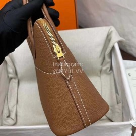 Hermes Bolide Epsom Leather Handbag Brown