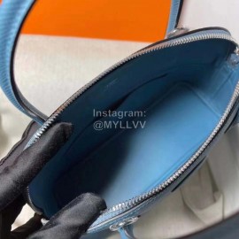 Hermes Bolide Epsom Leather Handbag Blue