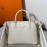 Hermes Bolide Epsom Leather Handbag White